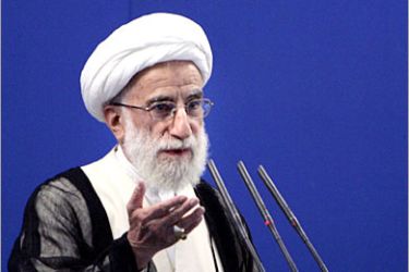 REUTERS /Head of the Guardian Council, Ayatollah Ahmad Jannati, delivers a sermon in Tehran September 1, 2006. REUTERS/Raheb Homavandi (IRAN)