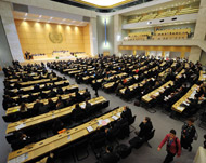 إحدى جلسات مجلس حقوق الإنسان في جنيف (الفرنسية-أرشيف)