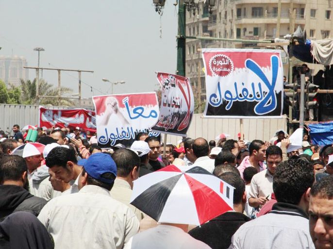 مظاهرات الجمعة الماضية بميدان التحرير ركزت على رفض عودة فلول النظام السابق
