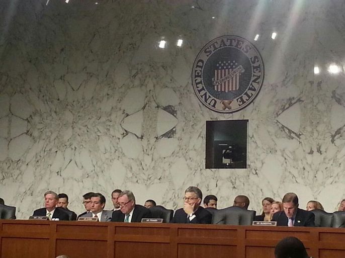 أعضاء في مجلس الشيوخ الأميركي اعضاء لجنة الاستماع.