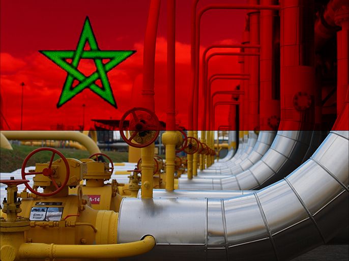 تصميم : الغاز في المغرب ( الجزيرة + الأوربية)
