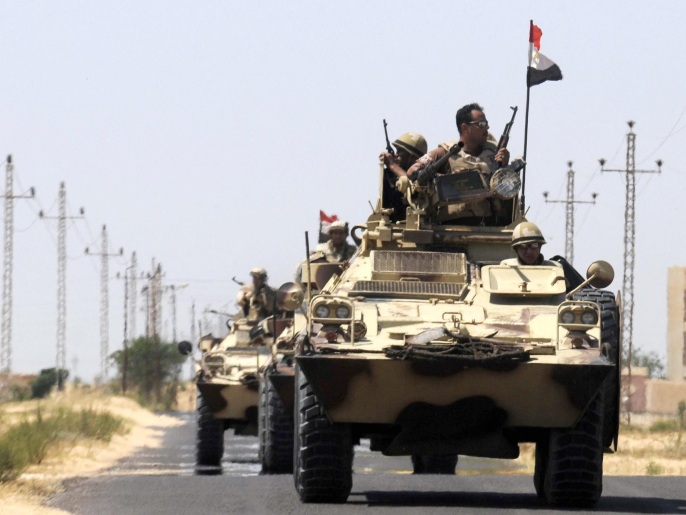 ‪جنود بالجيش المصري خلال عمليات شمال سيناء‬  (الأوروبية)