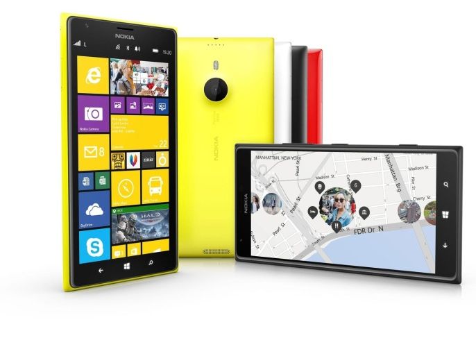 A undated handout image made available by Nokia on 22 October 2013, showing Nokia's new Lumia 1520 smartphone with a six inch screen and the latest software advancements for Windows Phone. The smartphone, presented 22 October 2013 also features a new 20MP PureView camera with optical image stabilization (OIS), with oversampling and zooming technology similar to the Lumia 1020. In addition to the new Nokia Camera and Nokia Storyteller applications, the Lumia 1520 offers a 6-inch screen and a 1080p full HD display for improved outdoor readability. Videos can be edited with Nokia Rich Recording, an audio capture using four built-in microphones. With Microsoft Office built in, documents can be edited and shared easily for maximum productivity. EPA/NOKIA / HANDOUT