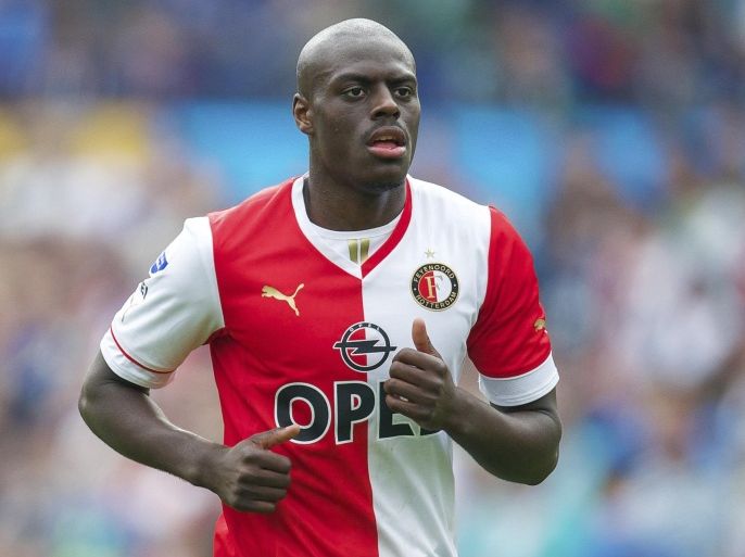 Bruno Martins Indi of Feyenoord during the Dutch Eredivisie match between Feyenoord and Go Ahead Eagles at the Kuip on March 30, 2014 in Rotterdam, The Netherlands