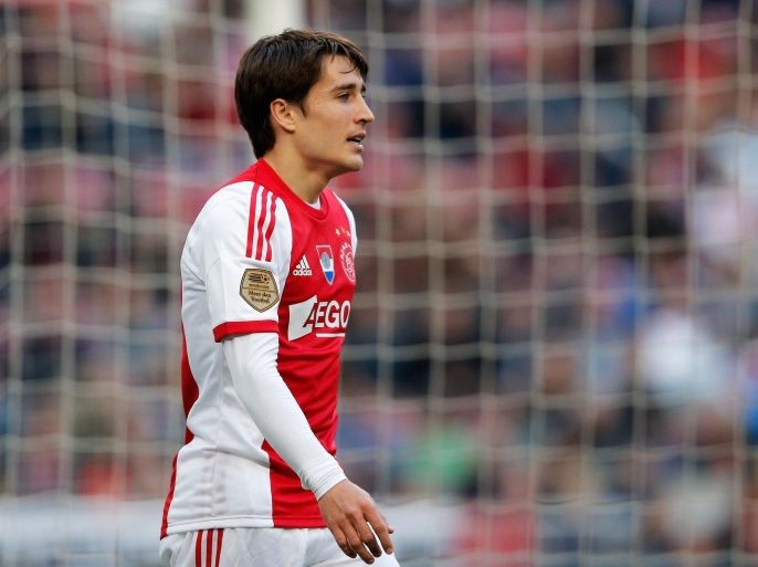 AMSTERDAM, NETHERLANDS - MAY 03: Bojan Krkic of Ajax in action during the Eredivisie match between Ajax Amsterdam and NEC Nijmegen at Amsterdam Arena on May 3, 2014 in Amsterdam, Netherlands.