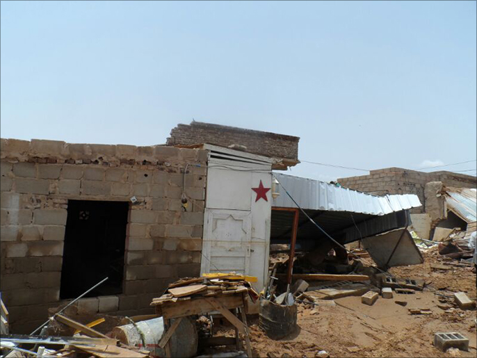 آثار دمار جزئي لبعض المنازل جراء السيول في الخرطوم(الجزيرة)