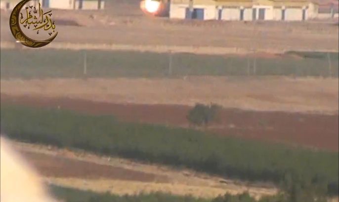 تدمير دبابة بصاروخ كونكورس على الطريق الدولي حماة
