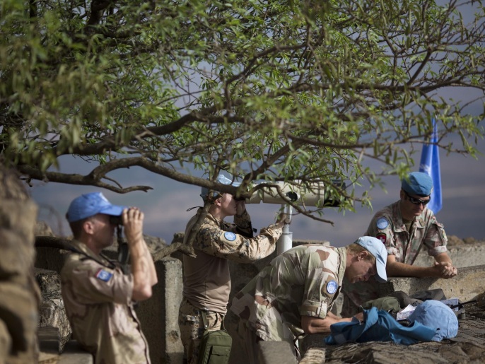 ‪الأمم المتحدة تتأكد من سلامة وأمن جنودها بالجولان‬ (أسوشيتد برس)