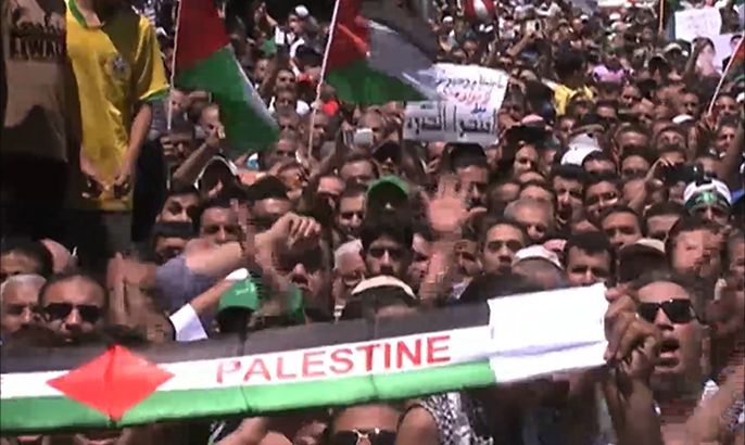 مسيرة تضامنية وسط العاصمة الأردنية نصرة لغزة