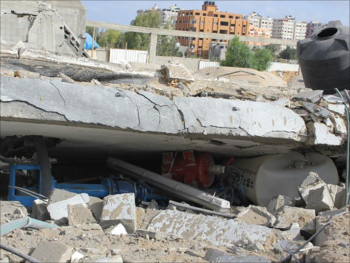 ‪طائرات الاحتلال الإسرائيلي قصفت آبار المياه في قطاع غزة‬ (الجزيرة نت )