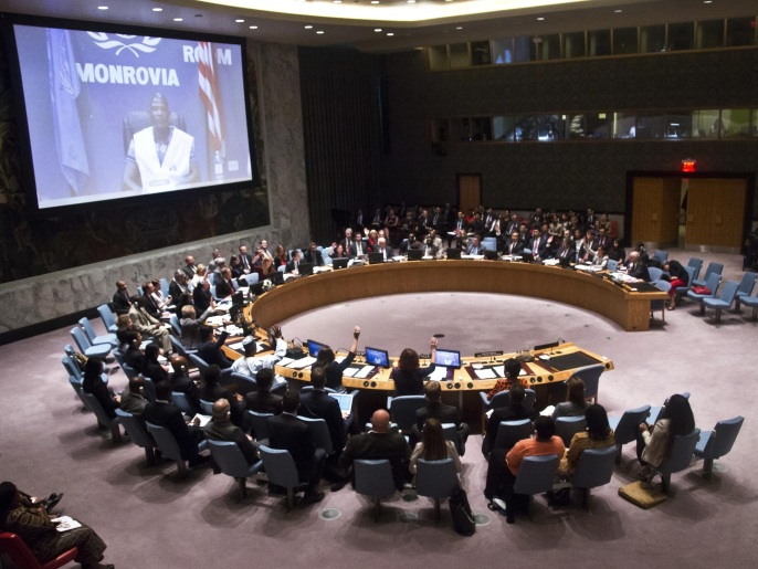 مجلس الأمن أعلن أن انتشار إيبولابات خطرا على السلم الدولي(أسوشيتد برس)