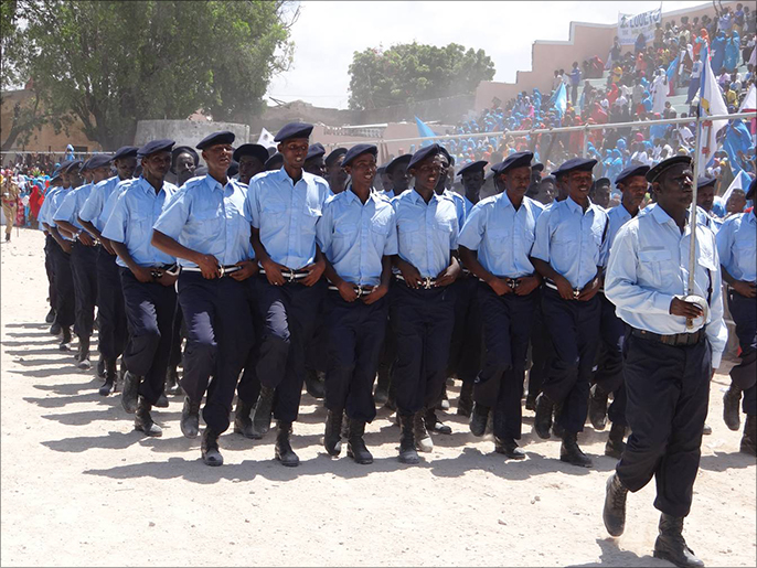 ‪فرقة من الشرطة الصومالية‬  (الجزيرة)