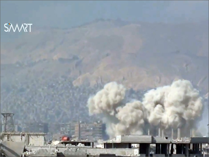 استهداف حي جوبر في دمشق بصاروخ أرض أرض (ناشطون)