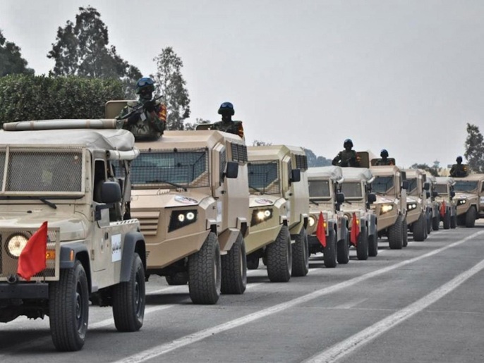 ‪وحدة من الجيش المصري بالقاهرة في إطار الاستعدادات لمواجهة مظاهرات الجبهة السلفية‬ (غيتي)