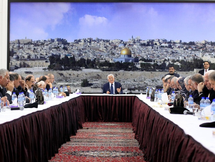 القيادة الفلسطينية أعلنت اجتماعات مفتوحة منذ استشهاد الوزير أبو عين (غيتي)