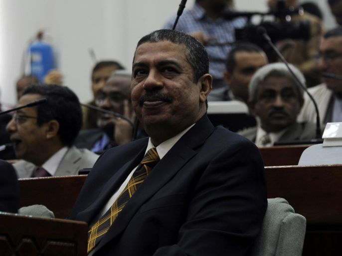 Yemeni Prime Ministry Khaled Bahah attends a session of the parliament as parliamentarians debate about his newly appointed Government's general policy, in Sanaa, Yemen, 14 December 2014. Reports state Yemens newly appointed Government presided by Prime Minister Khaled Bahah presented its general policy before the Parliament in order to gain its confidence. Yemeni President Abdo Rabbo Mansour Hadi formed the new government after the Shiite Houthi militias seized control of the capital Sanaa in September.