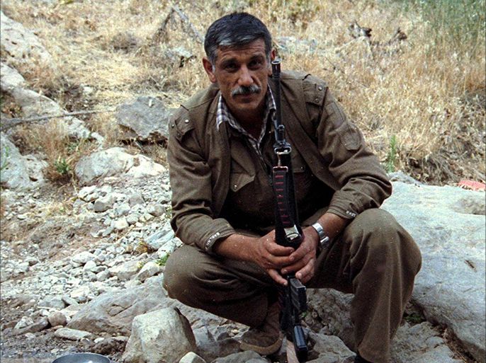 ANK01-19990218-ANKARA, TURKEY: (FILES) A file picture dated in August 1991 and taken in northern Iraq of Cemil Bayik, commander of the ARGK, the PKK's armed wing, who said on the Kurdish television channel Med-TV late 17th February 1999 that the Kurdish struggle would continue after the arrest of leader Abdullah Ocalan but urged followers not to burn themselves in anguish at his capture. Bayik, who is considered a likely successor to Ocalan as head of the PKK (Kurdistan Workers Party),added on Med-TV - which is based in Belgum - "Our fight will continue". EPA PHOTO/FILES