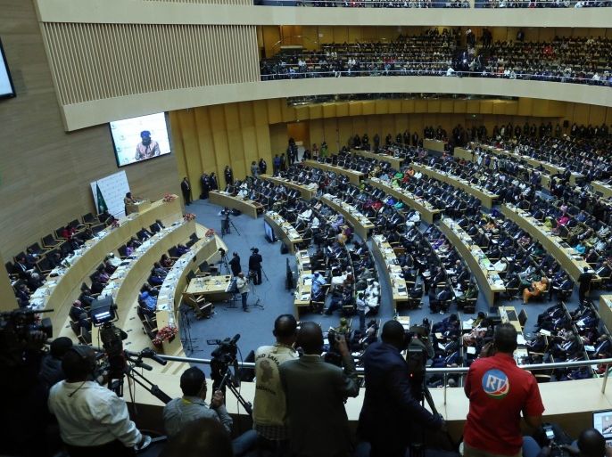 ADDIS ABABA, ETHIOPIA - JANUARY 30 : The 24th Ordinary Session of the African Unions Heads of State and Government Summit starts in Addis Ababa, Ethiopia on January 30, 2015.