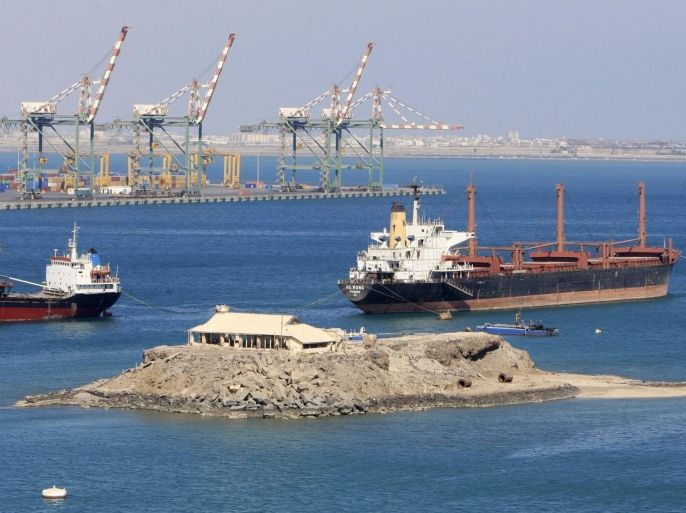 Cargo ships dock at the port of Aden in southern Yemen December 1, 2010.