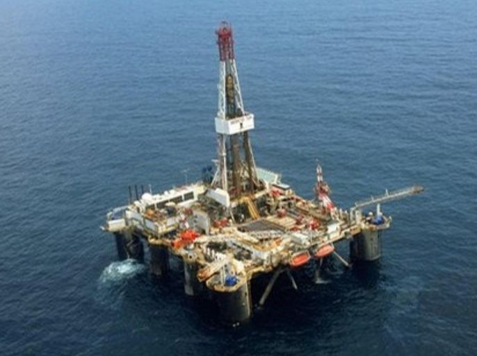 An undated file photo shows an offshore oil platform owned by Shell oil company in the Niger Delta, Nigeria. Royal Dutch Shell said Thursday June 19, 2008 it has shut down production at a Nigerian oil field that produces about 200,000 barrels per day after a militant attack.