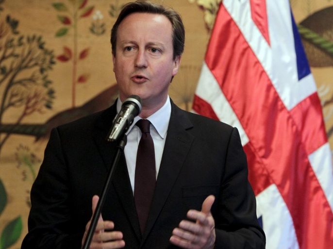 British Prime Minister David Cameron speaks at a news conference during his visit in Brdo pri Kranju, Slovenia June 18, 2015. REUTERS/Srdjan Zivulovic
