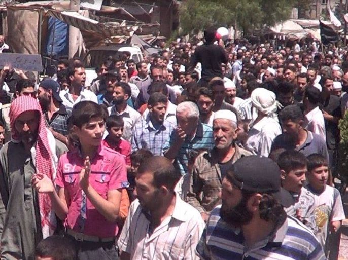 المظاهرات في غوطة دمشق الشرقية حزيران 2015