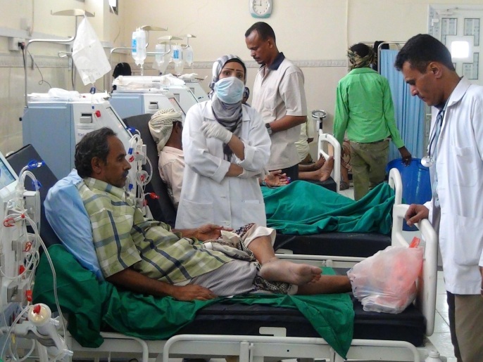 ‪‬ مرضى بمستشفى الصداقة في عدن(غيتي/الفرنسية)