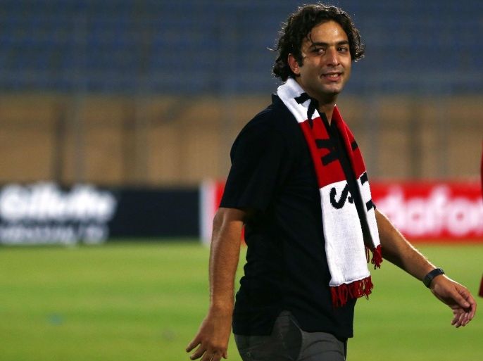 Zamalek coach Ahmed Hossam "Mido" celebrates his team's victory against Smouha in the Egypt Cup final soccer match at Air Defence "30 June" stadium in Cairo July 19, 2014. REUTERS/Amr Abdallah Dalsh (EGYPT - Tags: SPORT SOCCER)