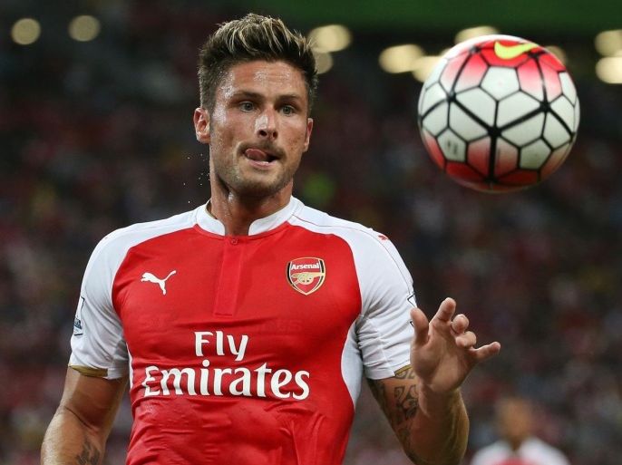Football - Arsenal v Everton - Barclays Asia Trophy Final - National Stadium, Singapore - 18/7/15 Arsenal's Olivier Giroud in action Action Images via Reuters / Jeremy Lee Livepic EDITORIAL USE ONLY.