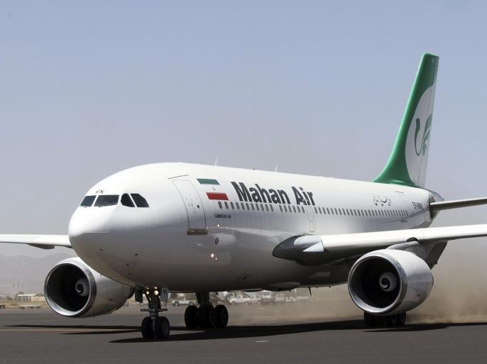 An Airbus A310 of Iranian private airline Mahan Air taxis at Sanaa International airport following its first flight to Yemen from Iran, in Sanaa March 1, 2015. - Yemen and Iran signed a civil aviation deal on Saturday, Yemeni state news agency SABA reported, a move that may reflect Tehran's support for the Shi'ite Muslim militia that now controls Sanaa. The deal signed in Tehran by the aviation authorities of both countries allows Yemen and Iran each to fly up to 14 flights a week in both directions, SABA said. REUTERS/Mohamed al-Sayaghi (YEMEN - Tags: BUSINESS TRANSPORT POLITICS)