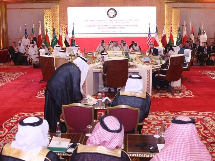 جانب من الاجتماع الأميركي الخليجي المشترك بالعاصمة الدوحة