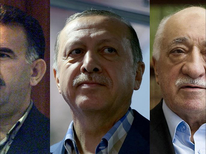 كومبو يجمع بين أردوغان، وفتح الله غولن، وعبد الله أوجلان