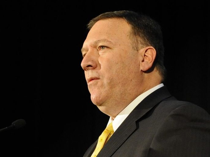 (FILE) A file picture dated 25 February 2011 shows US Congressman Mike Pompeo during a press conference at the Boeing Defense, Space and Security Facility in Wichita, Kansas, USA. According to media reports on 18 November 2016 citing anonymous transition officials, Pompeo has been offered the post as CIA director by president-elect Donald Trump. EPA/LARRY W. SMITH *** Local Caption *** 02602107