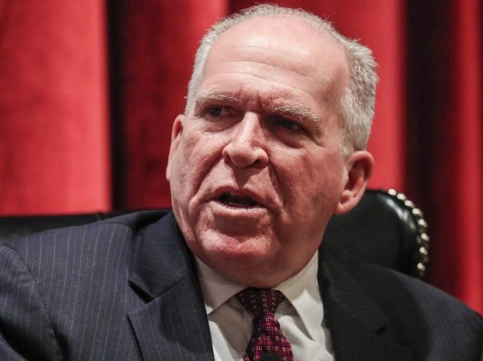 CIA Director John Brennan speaks at a forum at the University of Chicago Institute of Politics in the International House on the campus in Chicago, Illinois, USA, 05 January 2017. Brennan spoke on the evolving nature of threats and the role of US intelligence in world affairs.