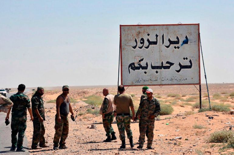 قوات موالية للنظام السوري على مشارف دير الزور