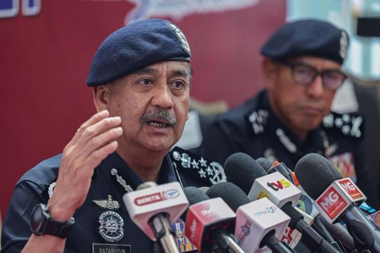 Malaysia's Inspector-General of Police Razarudin Husain (الصحافة الماليزية)