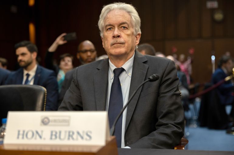 WASHINGTON DC, UNITED STATES - MARCH 11: Central Intelligence Agency Director William Burns prepares to testify during a Senate Select Intelligence Committee hearing on Worldwide Threats on March 11, 2024 in Washington, DC. (Photo by Nathan Posner/Anadolu via Getty Images)