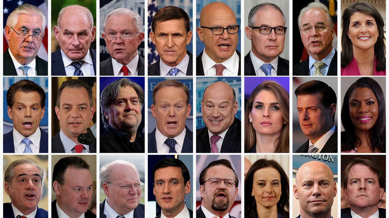 ‪كل هؤلاء المسؤولين أقالهم ترامب أو اضطروا للاستقالة‬  (رويترز)