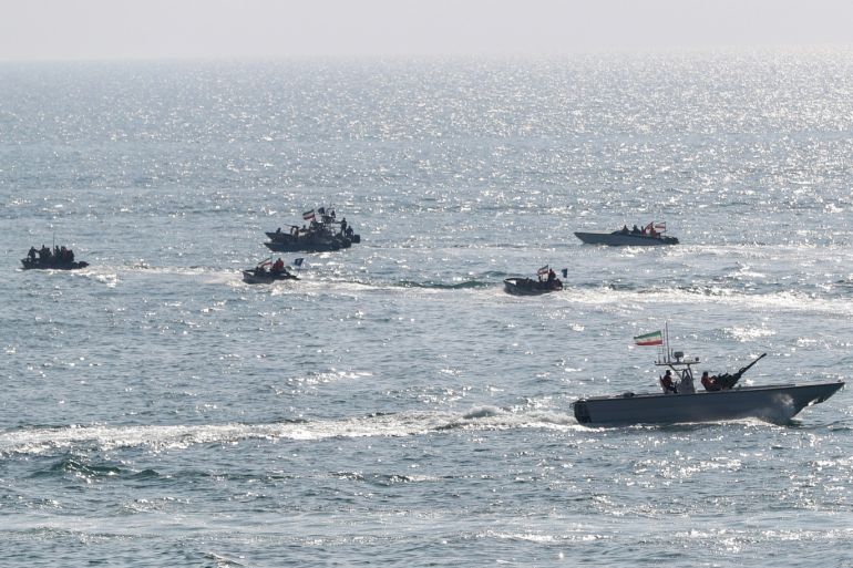Military units of the IRGC Ground Force are seen on boats as they launched war games in the Gulf, December 22, 2018. Hamed Malekpour/Tasnim News Agency via REUTERS ATTENTION EDITORS - THIS IMAGE WAS PROVIDED BY A THIRD PARTY.