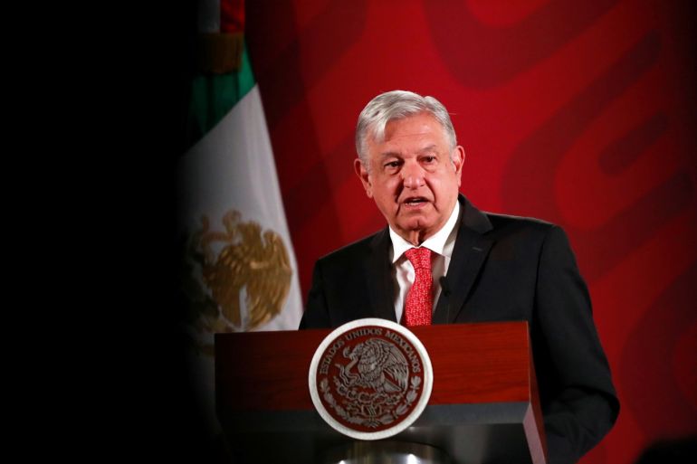 Mexico's President Andres Manuel Lopez Obrador holds a news conference at the National Palace in Mexico City, Mexico, March 17, 2020. REUTERS/Henry Romero
