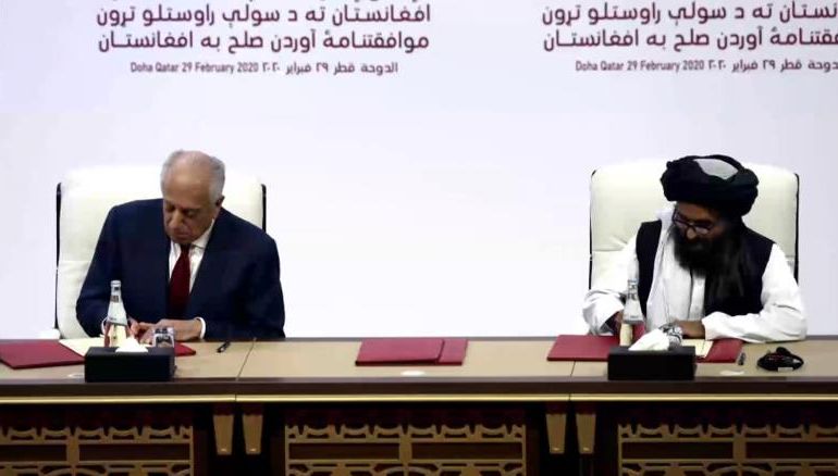 وقعت طالبان وواشنطن اتفاق سلام تاريخي في الدوحة 2020