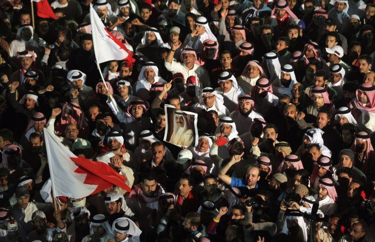 Pro-Government Supporters Demonstrate Bahrain