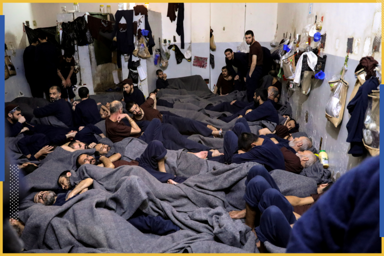 Foreign prisoners, suspected of being part of the Islamic State, lie in a prison cell in Hasaka, Syria, January 7, 2020. Reuters photographer Goran Tomasevic: "I went to northeastern Syria to shoot prisons and detention camps holding thousands of men, women and children whose lives are in limbo nearly a year after the final defeat of Islamic State to which they once belonged. The area around Qamishli city is mainly controlled by Kurdish fighters who helped defeat the Islamist militant group. This prison held foreign fighters, and in this one cell, there were more than 50 men lying head-to-toe across the floor of one cell, leaving virtually no room to move. Natural light was minimal and the air was heavy with the smell of sweat and dirt. What to do with the remnants of Islamic State, whose fighters tortured and executed thousands of people during its zenith from 2014, is a thorny issue for countries whose citizens went to fight with the group. The foreign fighters I interacted with wanted to be repatriated to their countries of origin, rather to be prosecuted there." REUTERS/Goran Tomasevic/File photo SEARCH "POY STORIES 2020" FOR THIS STORY. SEARCH "WIDER IMAGE" FOR ALL STORIES. TPX IMAGES OF THE DAY