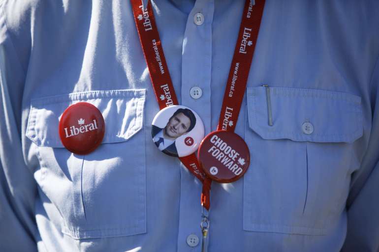 Canadian Prime Minister Justin Trudeau Campaigns One Day Ahead Of Federal Election