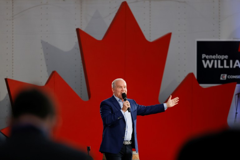 Canada's opposition Conservative Party leader Erin O'Toole campaigns in Toronto
