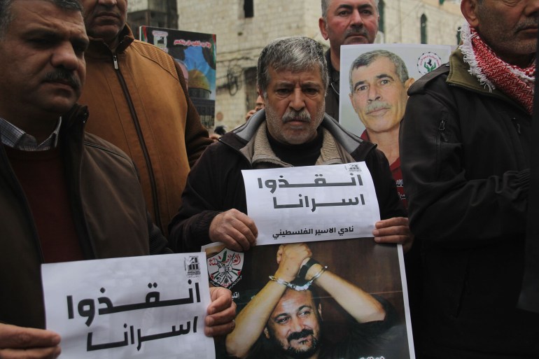 Manifestation de solidarité avec les prisonniers à Naplouse - Cisjordanie