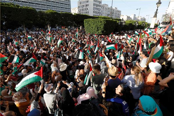 Manifestation en Tunisie contre l’agression israélienne à Gaza (AFP)