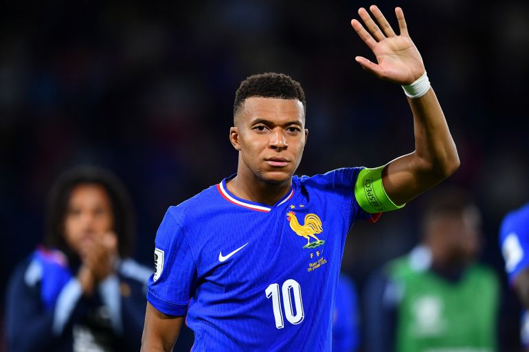 PARIS, FRANCE - SEPTEMBER 09: Kylian Mbappe of France acknowledges the fans following the FIFA World Cup 2026 qualifier match between France and Iceland at Parc des Princes on September 09, 2025 in Paris, France. (Photo by Franco Arland - UEFA/UEFA via Getty Images)