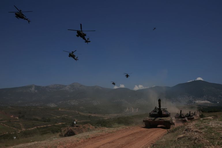 NATO forces participate in the U.S.-led "LIVEX Immediate Response 2025" military exercise, with the participation of forces from Greece, France, Spain, Croatia, Slovakia, Bulgaria, North Macedonia and Albania, near Xanthi, Greece, June 4, 2025. REUTERS/Louisa Gouliamaki