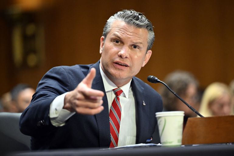 US Defense Secretary Pete Hegseth testifies during a Senate Committee on Appropriations hearing on Capitol Hill in Washington, DC, on July 21, 2026.